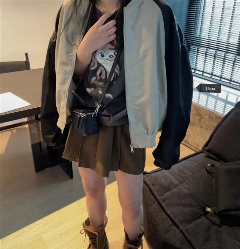 韩系撞色棒球服，其它，欧妮卡蒂蔓