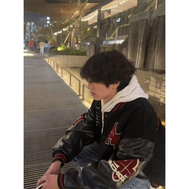 1506/QM4220/P59刺绣棒球服外套秋冬高级感痞帅宽松百搭情侣夹克,男装夹克,星座1506