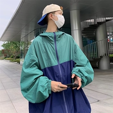 2023港风文艺连帽防晒衣男夏季宽松潮流夹克，男装夹克，星座716-3