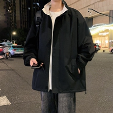 新款宽松两面穿二开夹克男撞色立领上衣外套DSA157B-JK7908-特P70，男装夹克，电商A157B