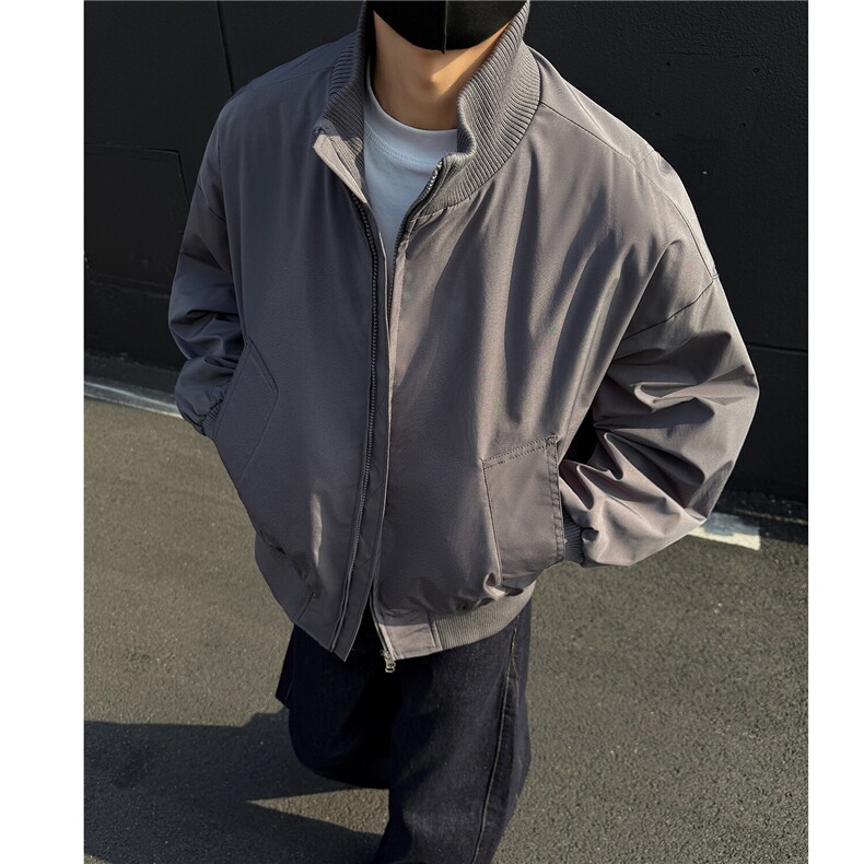 主推美式高街立领棒球飞行夹克短款外套男H1039特P65现货5千，男装夹克，电商A341