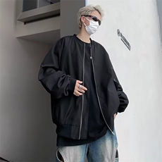 秋季新款港风夹克男休闲时尚潮牌宽松刺绣双层美式外套JK03-P65，男装夹克，星座1116A-1（原606A）