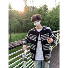 时尚简约原宿百搭气质慵懒潮流ins流行日系新款开衫毛衣文艺，男装针织衫/毛衣，星座506A