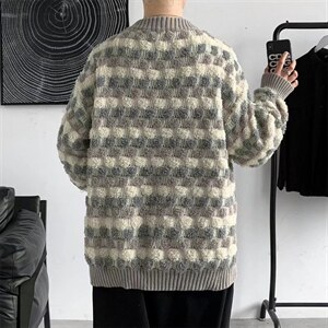 半高领毛衣男秋冬款潮流百搭加厚针织衫M116P45图片