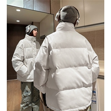 中性2025冬装宽松皮棉衣冬季宽松棉服袄情侣加厚外套男S271-P128，男装棉衣，电商A233-1