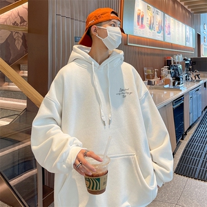 秋款重磅华棉男士宽松时尚连帽卫衣男XZ310B-W644-P50加绒P60图片