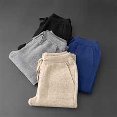 时尚男士加厚保暖哈伦裤舒适休闲宽松版型高品质面料冬季必备单品，男装休闲裤，台绒羊绒