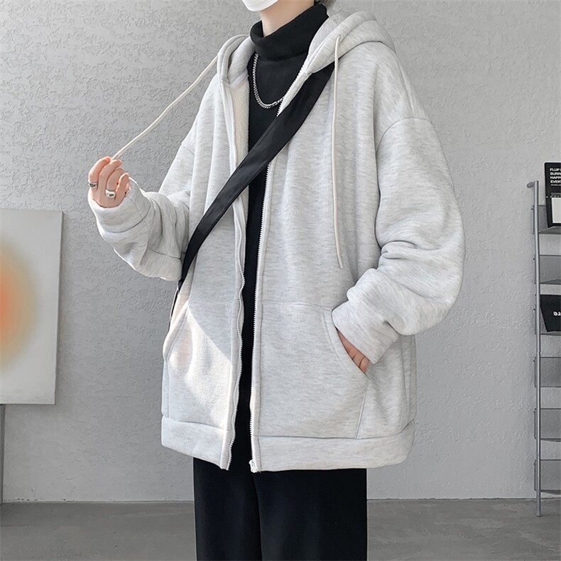 8XL-M高品质！卫衣厚外套男加绒加厚开衫羊羔毛卫衣WY13P68控88,男装卫衣,电商D206-1