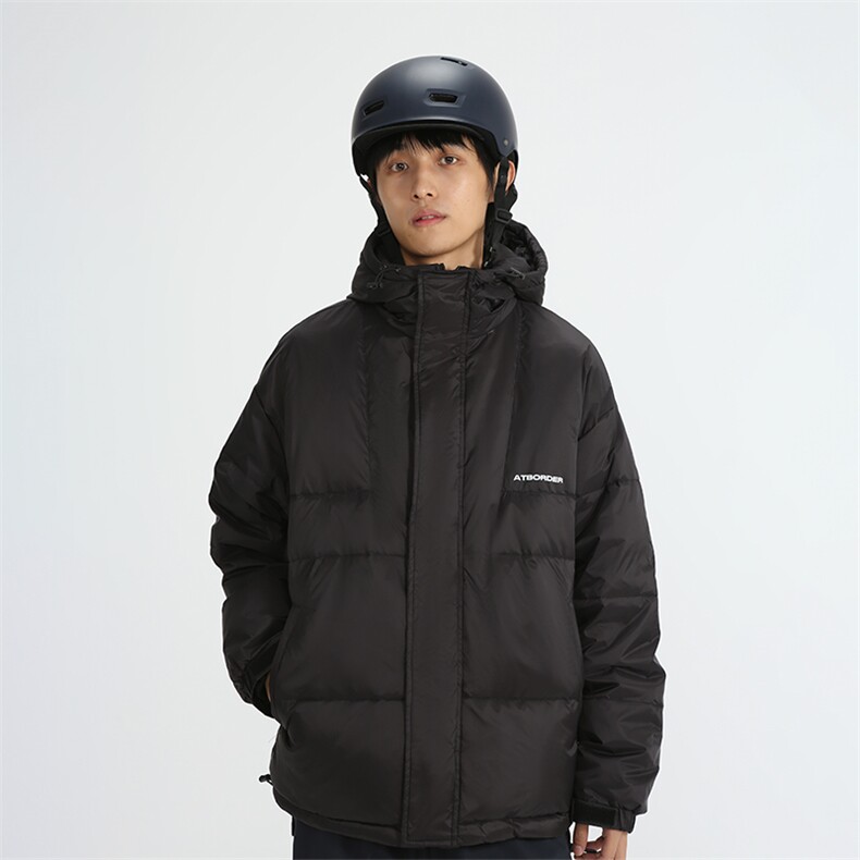 南夏乔装2025冬季新款日系保暖防风印花连帽羽绒服情侣休闲羽绒袄,男装羽绒服,电商S006（B521）