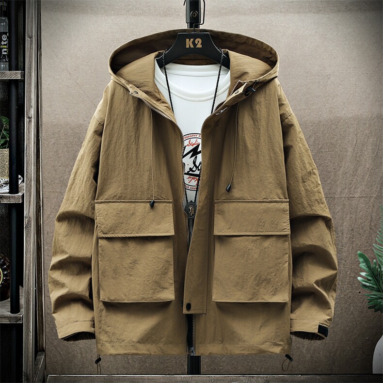 春季新款现货三防户外夹克男连帽冲锋衣外套DSA157B-J93-P60图片