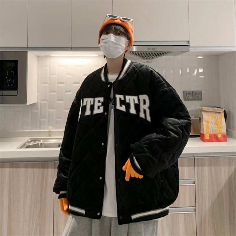 帅气棉服男潮牌ins冬季宽松青年棒球服百搭港风外套棉衣MY57-p75,男装棉衣,星座1008-2