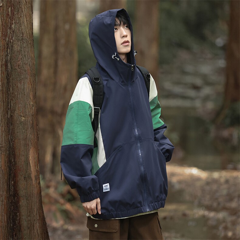 山系森林风秋季冲锋衣夹克潮宽松情侣外套A436-2219-P88控价109,男装夹克,电商A436