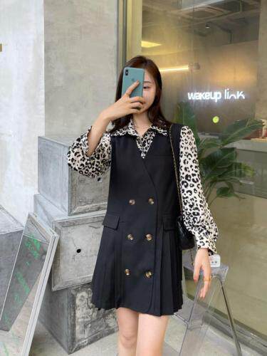 新款真两件西装裙套装，女装西装，欧菲拉