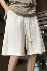 冰丝短裤男夏薄款设计感美式宽松抽绳休闲五分裤XZ514-2-1525-P38，男装牛仔裤，星座514-2(原B239)