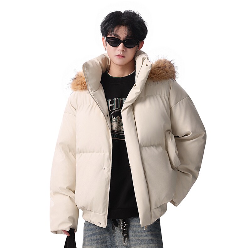PU皮棉服男连帽毛领棉衣帽子可拆卸毛领可拆卸MF668-特P88无差价,男装棉衣,星座214-3