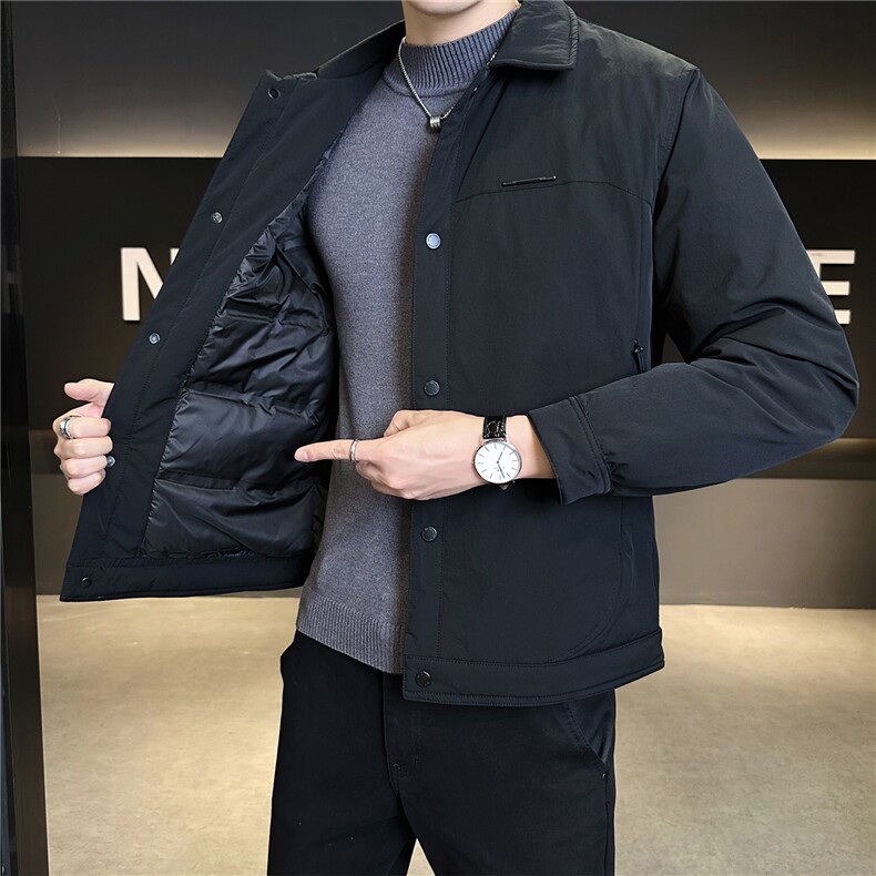 标50绒轻薄款男士羽绒服冬季2025翻领夹克外套A313-6620-P165,男装夹克,电商A313