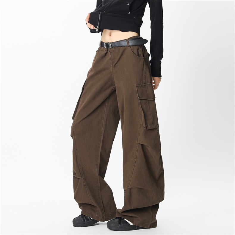 美式秋季新款侧边大口袋设计感潮流工装裤B315-K25746-特p58控108,男装休闲裤,电商B315
