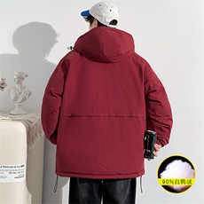 2023冬上新加绒加厚羽绒服纯色冲锋衣外套男女8317-P220控价318，男装羽绒服，电商A441-1
