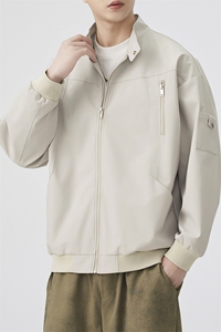 秋季新款宽松棒球领夹克男纯色上衣外套DSA157B-JK7925-特P63图片