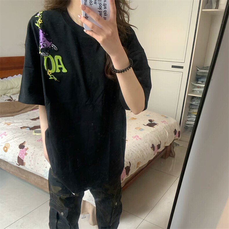 万针全刺绣工艺高品质260克双纱纯棉美式高街短袖T恤特P33,男装T恤,电商A486