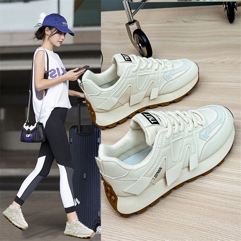 ins韩版阿甘鞋女2023秋季新款学生跑步运动老爹鞋增高休闲鞋,女鞋休闲鞋,电商A223