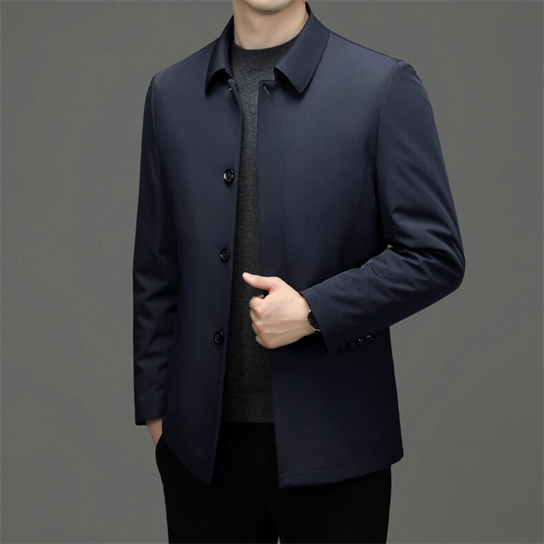 2022羽绒服夹克外套男翻领外套90灰鸭绒冬季新款商务休闲保暖外衣,男装羽绒服,钱塘6003（原4033）