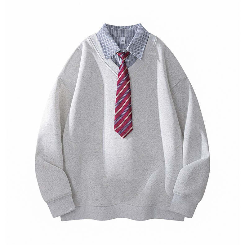 新款秋季56%棉男卫衣休闲宽松衬衫领长袖打底衫青少年潮HH8971，男装T恤，星座1206（原A206）