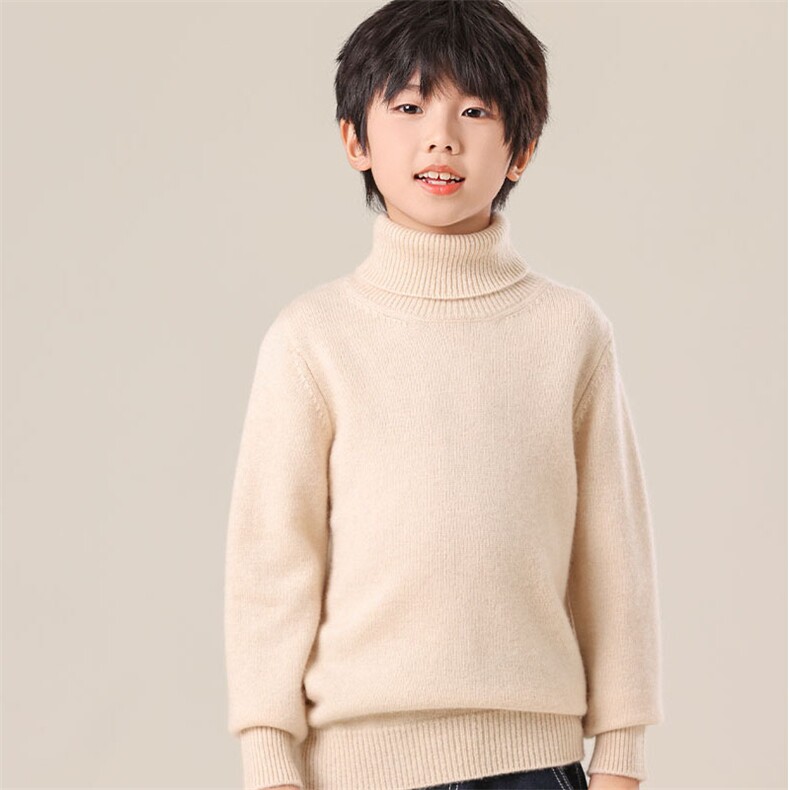 秋冬新款儿童羊绒衫高领保暖男童女童毛衣时尚百搭舒适柔软,童装儿童羊绒衫,群鹿羊绒