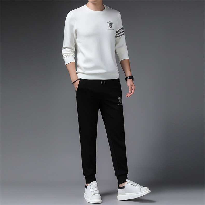 SA9656-2钱塘2020-2中青年男士冬季厚款帅气潮流卫衣套装P152,男装休闲套装,钱塘207-2