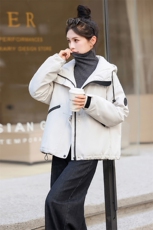 时尚新款冬季女装宽松休闲连帽羽绒棉棉衣外套，女装棉衣/棉服，江南富贵女