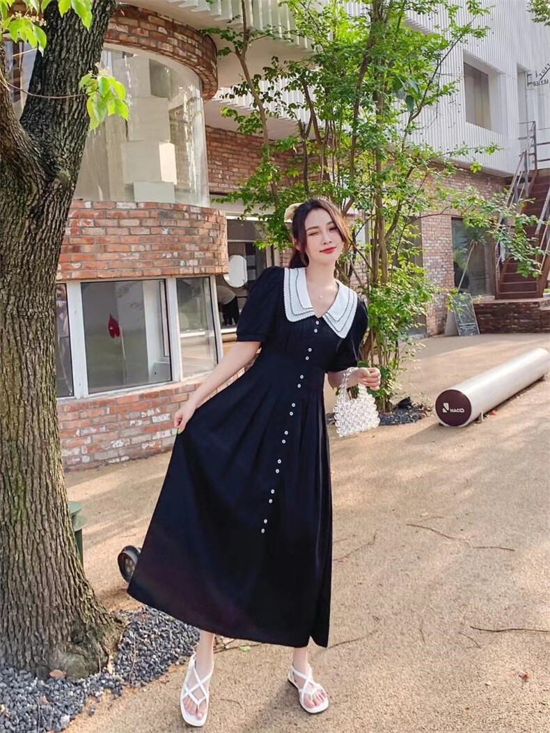 长款连衣裙，女装连衣裙，芷炫