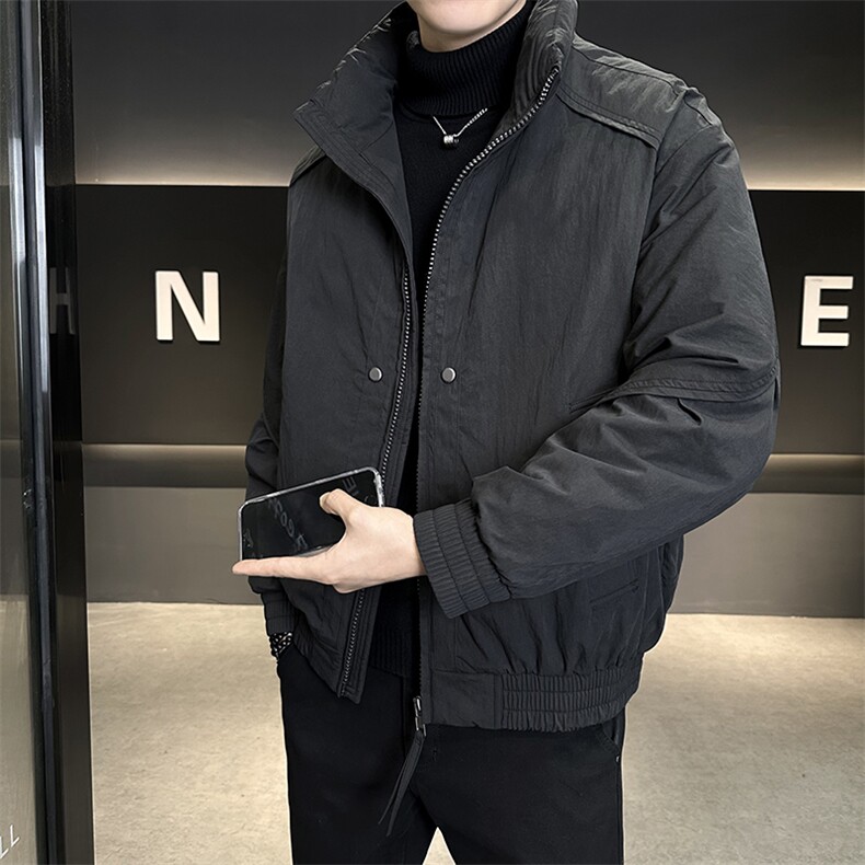 90%标白鸭绒2025冬季时尚立领休闲加厚羽绒服外套6675-P270,男装羽绒服,电商A413