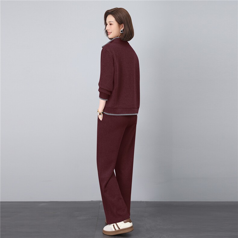 妈妈秋装休闲卫衣两件套新款洋气时尚中老年运动服套装女春秋宽松,女装套装/套裙,涵誉