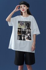 中性夏季潮流韩版美式字母印花宽松情侣短袖T恤T32P25控38，男装T恤，A247A