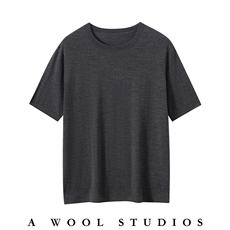 2025年秋季套头圆领羊毛衫短袖时尚百搭通勤休闲，男装羊毛衫，朝思纯山羊绒