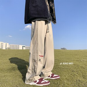秋季休闲裤男宽松西裤拖地裤长裤D329-QM512-P55-控68图片