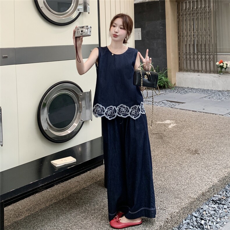 时尚绣花夏季薄牛仔套装2c307-8827-p145k198,女装套装/套裙,2C307