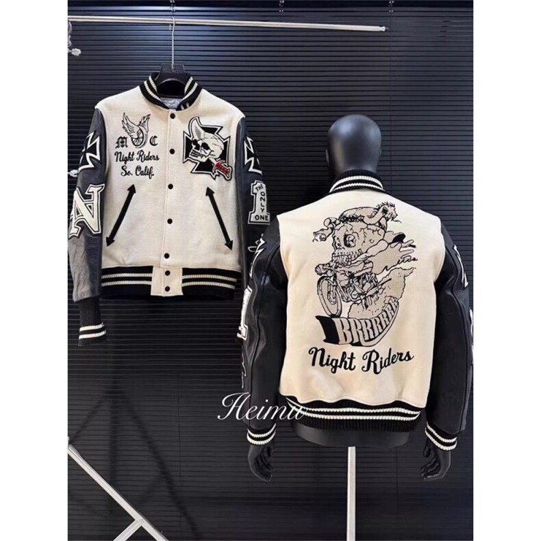 S869-P110新款骷髅骑士棒球服Cleanfit风格立领加棉夹克,男装夹克,星座617A-2