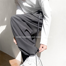 HD1463-TP65控价88-2024冬季新款宽松休闲束脚裤子男韩版百搭长裤，男装休闲裤，电商A102-1