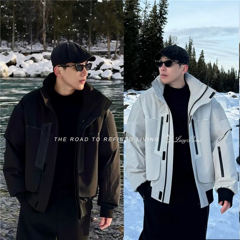 706-1-MY8662-P148特P现货冬季老钱风廓形云感寒冬之境棉服，男装棉衣，星座706-1