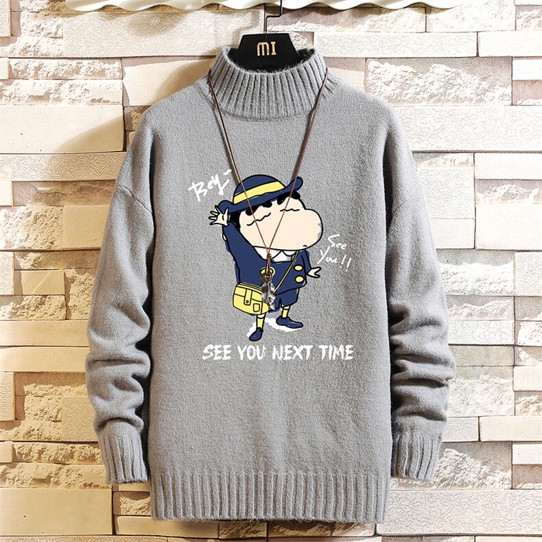 半高领毛衣男士大码针织衫男毛线衣男砖墙M18240-P45加绒款-P65,男装针织衫/毛衣,电商A040A