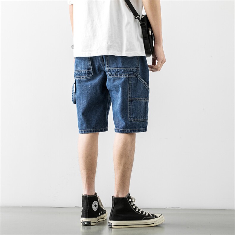 夏季工装牛仔短裤男痞帅男士大码五分裤宽松男款K503-P35,男装牛仔裤,星座505-3