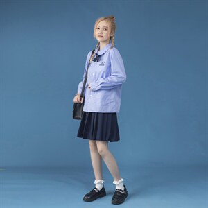 中性C316 CS671 P58秋装长袖衬衫泰式校服情侣装制服班服学院少年图片