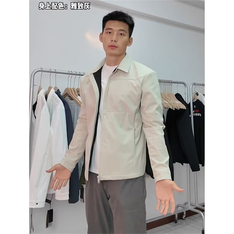 男士简约通勤百搭上衣2025年秋新款翻领夹克外套W6752-P63,男装夹克,星座412-3