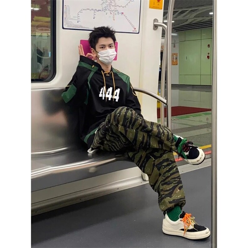 【有货】球衣风卫衣v领长袖t恤拼接冰球赛车服WY714特P54,男装T恤,星座908-1