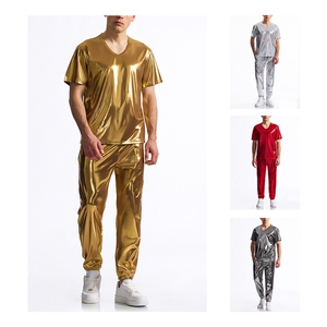男士亮面烫金迪斯科套装人模Z01P75