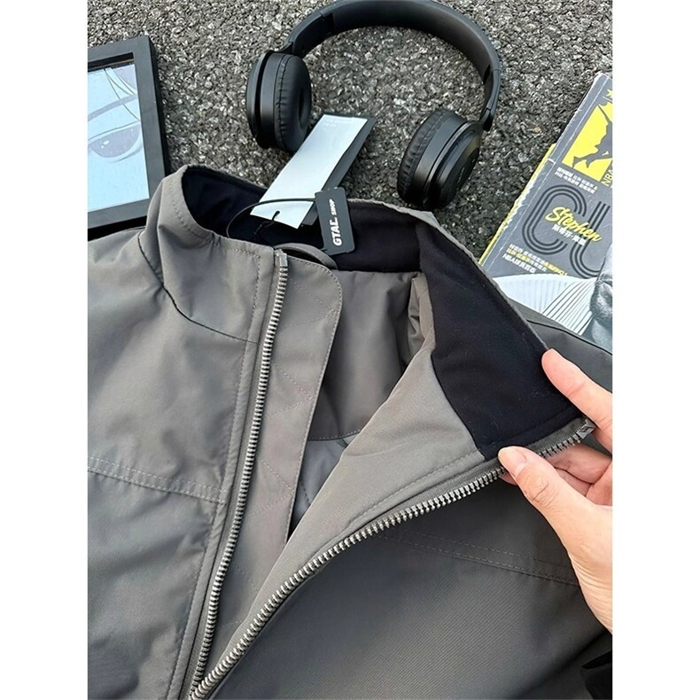 W10572-P58网图现货立领飞行夹克美式高街短款外套高品质,男装夹克,星座1608