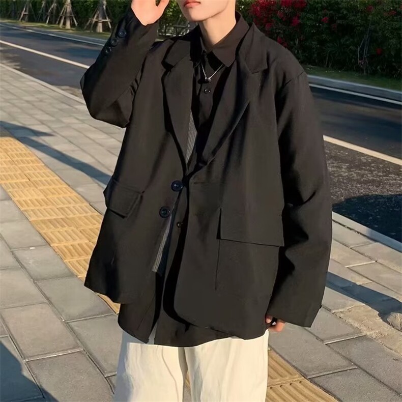 春季西装外套男休闲潮流韩版小西服宽松潮牌痞帅上衣W6865-P45,男装西服,星座512-3