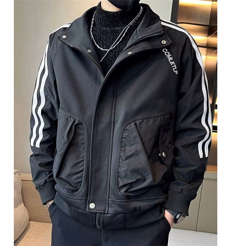 潮ins立领工装外套男春秋款男士夹克新款青少年潮流常规款修身,男装夹克,星座218-1（原230）