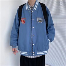 潮流夹克外穿潮男刺绣酷丝绵双层棒球领A31P42,男装夹克,星座1116-2